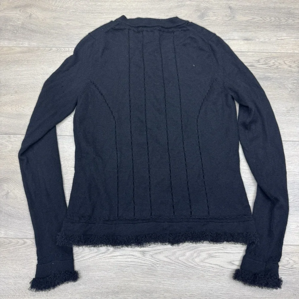 Ports‎ 1961 100% Cashmere Women's Black Cardigan Sz M Classic Minimal